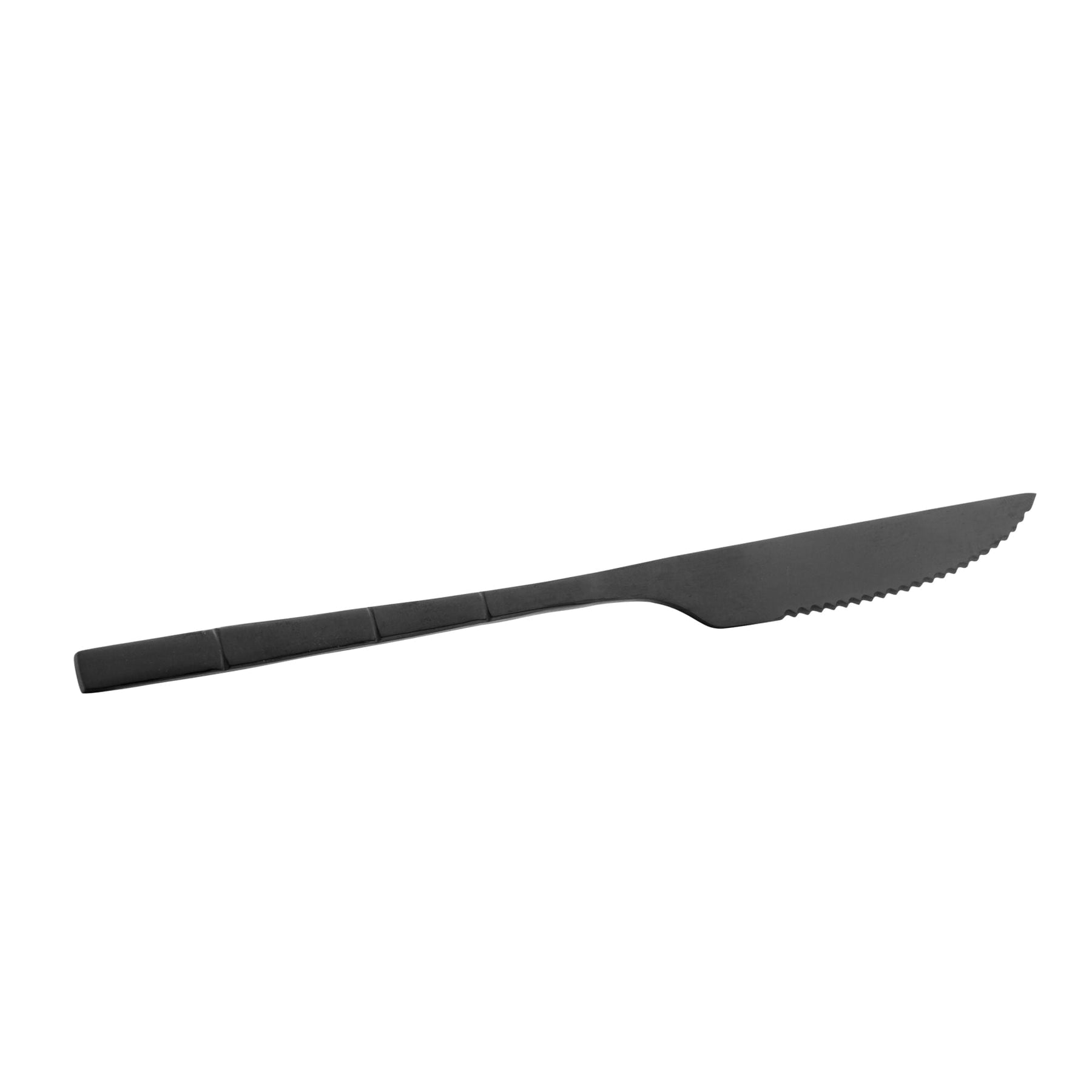 Jogo 6 Facas para Churrasco Estilo Bambu Aço Inox Elegant Preto Ônix 22,3 cm