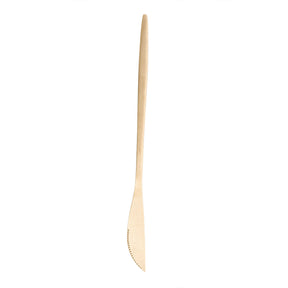 Jogo 6 Facas para Mesa Opera Aço Inox Dourado 22cm