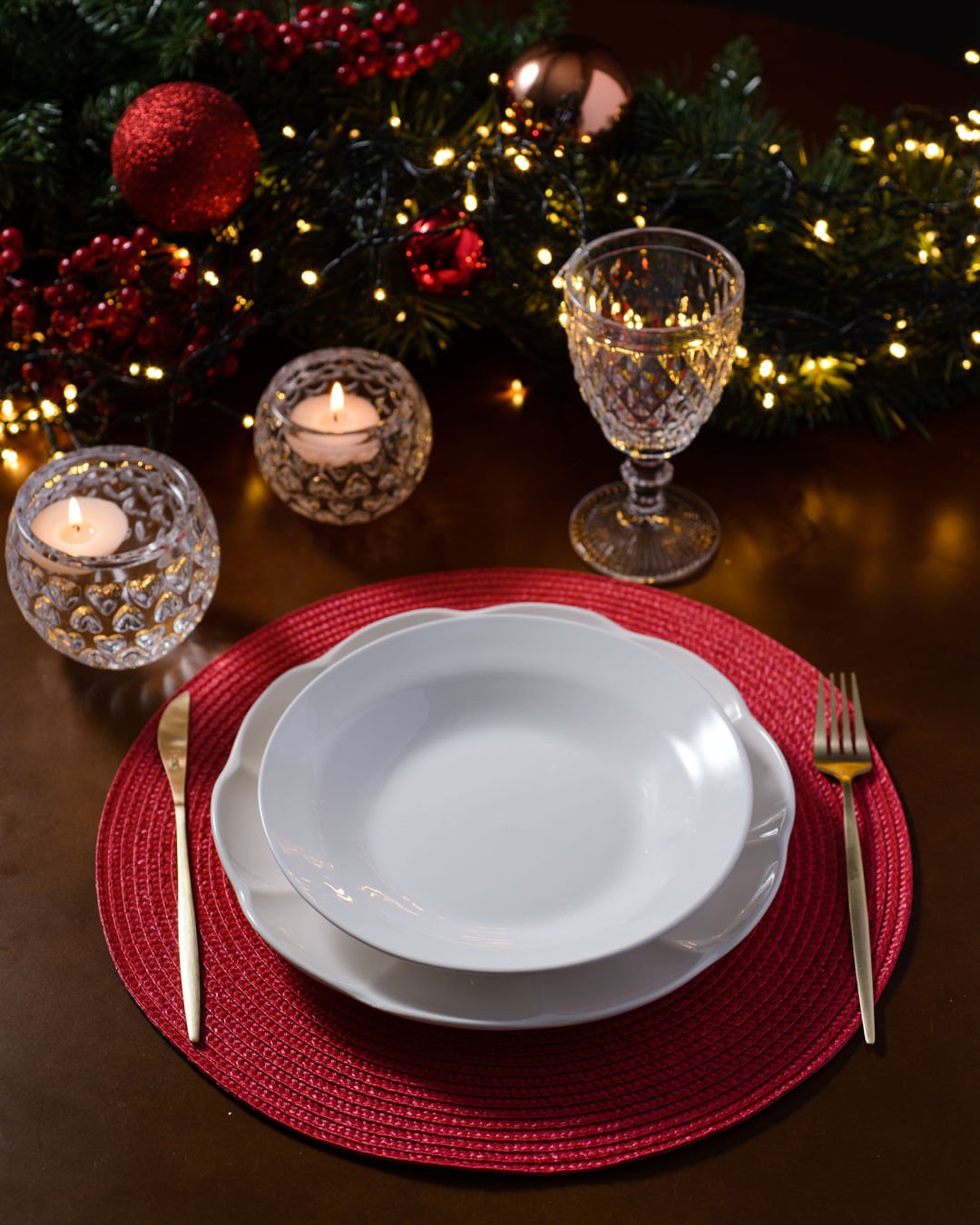 Jogo 6 Facas para Mesa Opera Aço Inox Dourado 22cm