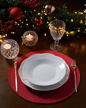 Jogo 6 Facas para Mesa Opera Aço Inox Dourado 22cm