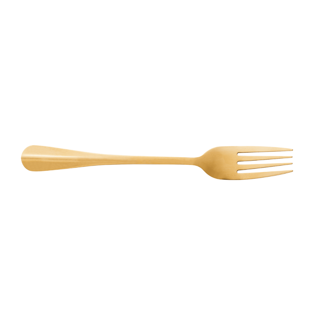 Jogo 6 Garfos Churrasco Positano Dourado 21cm