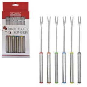 Jogo 6 Garfos em Aço Inox para Fondue