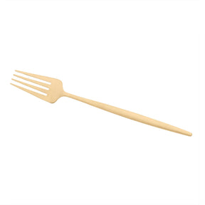 Jogo 6 Garfos para Mesa Opera Aço Inox Dourado 22cm