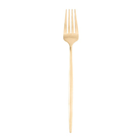 Jogo 6 Garfos para Mesa Opera Aço Inox Dourado 22cm