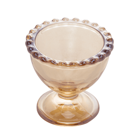 Jogo 6 Porta Ovos Cristal Pearl Âmbar 20cm