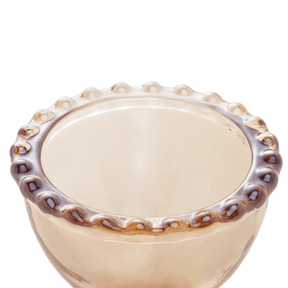 Jogo 6 Porta Ovos Cristal Pearl Âmbar 20cm