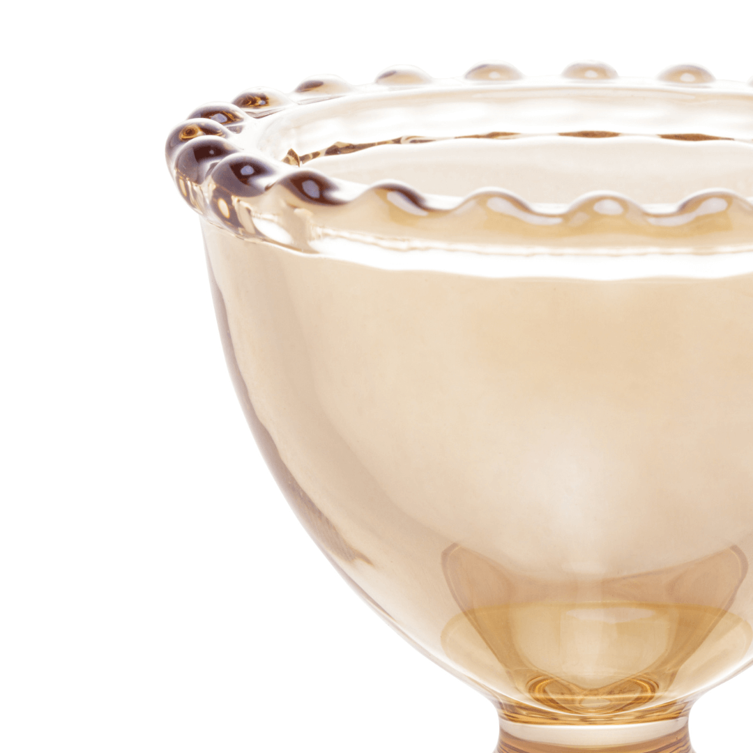 Jogo 6 Porta Ovos Cristal Pearl Âmbar 20cm