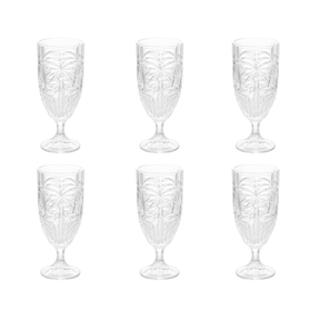 Jogo 6 Taças Cristal de Chumbo Palm Tree 450ml