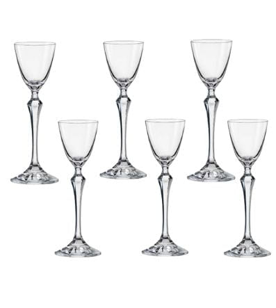 Jogo 6 Taças de Licor Elisabeth em Cristal 70ml