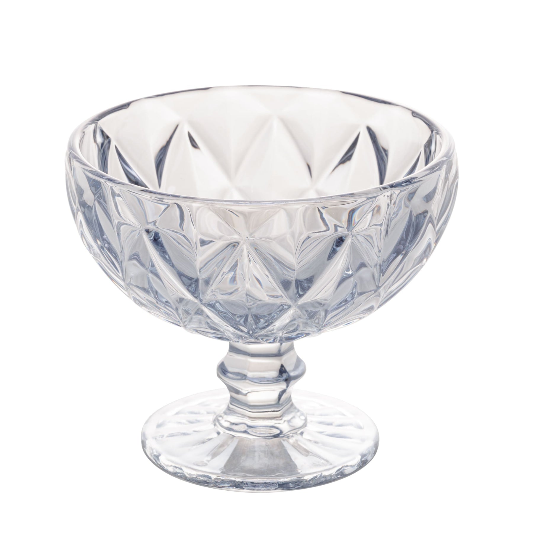 Jogo 6 Taças de Sobremesa de Vidro Diamond Transparente 310ml