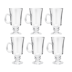 Jogo 6 Taças para Cappuccino de Vidro Sodo-Calcico 114ml