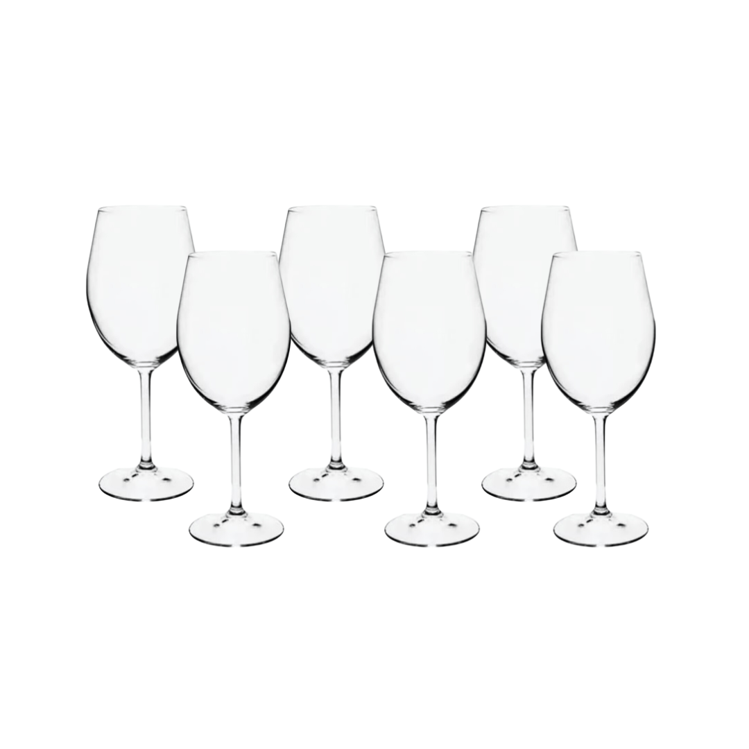 Jogo 6 Taças Vinho Tinto Cristal Titânio Colibri Bohemia 580ml