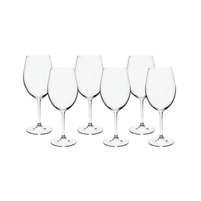 Jogo 6 Taças Vinho Tinto Cristal Titânio Colibri Bohemia 580ml