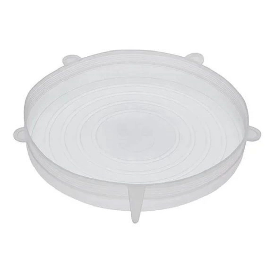 Jogo 6 Tampas de Silicone Flexiveis