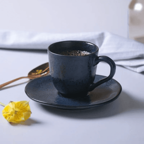 Jogo 6 Xícaras de Café com Pires Bio Night Blue 120ml