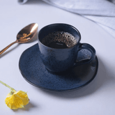 Jogo 6 Xícaras de Café com Pires Bio Night Blue 120ml