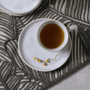 Jogo 6 Xícaras de Chá com Pires Bio Latte Descentralizado 170ml