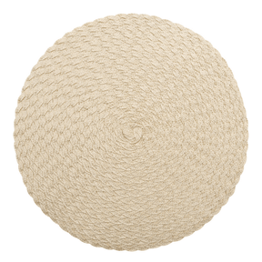 Jogo Americano Leaf Redondo Creme - 38 cm
