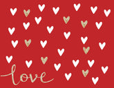 Jogo Americano Love Vermelho 45cm
