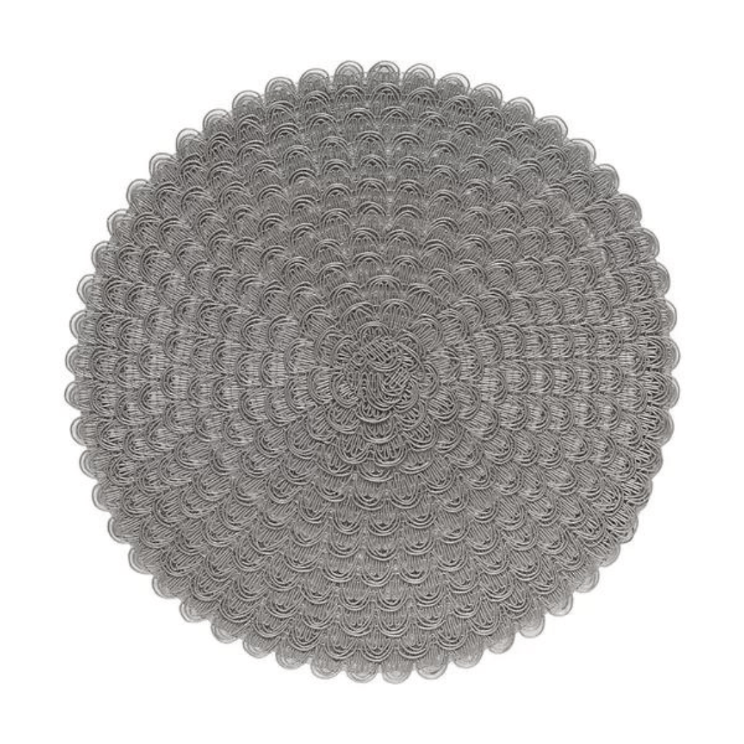 Jogo Americano Redondo Avulso Ava Taupe 38cm