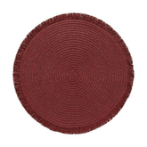 Jogo Americano Redondo Avulso Lana Merlot 38cm