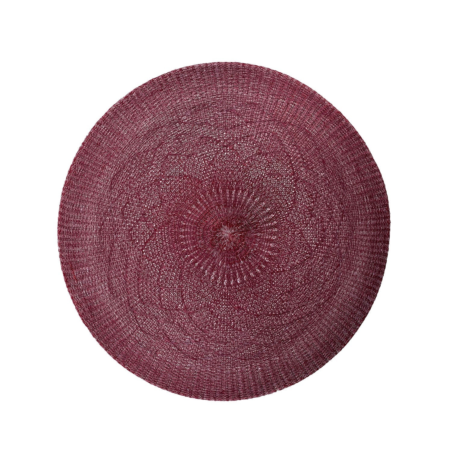 Jogo Americano Redondo Crochet Carmim 38cm