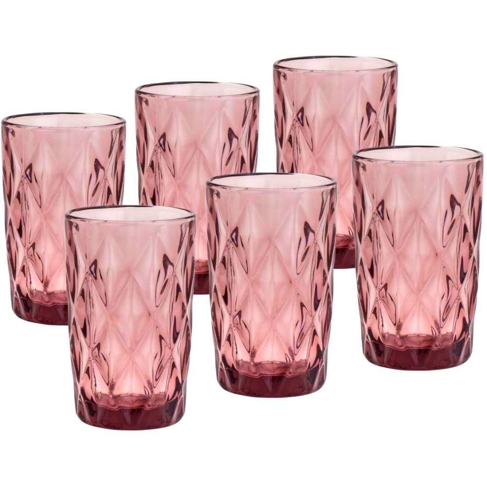 Jogo de 6 Copos de Vidro Marsala 340ml