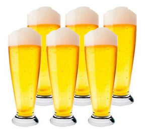 Jogo de 6 Copos Pilsner em Cristal 300ml