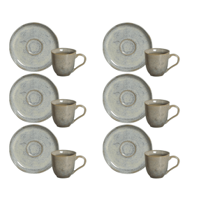 Jogo de 6 Xícaras de Café Bio Green Granite Stoneware 120ml