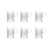 Jogo de 6 Xícaras de Café Coffee Time em Cristal - 85ml