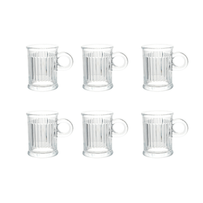 Jogo de 6 Xícaras de Café Coffee Time em Cristal - 85ml