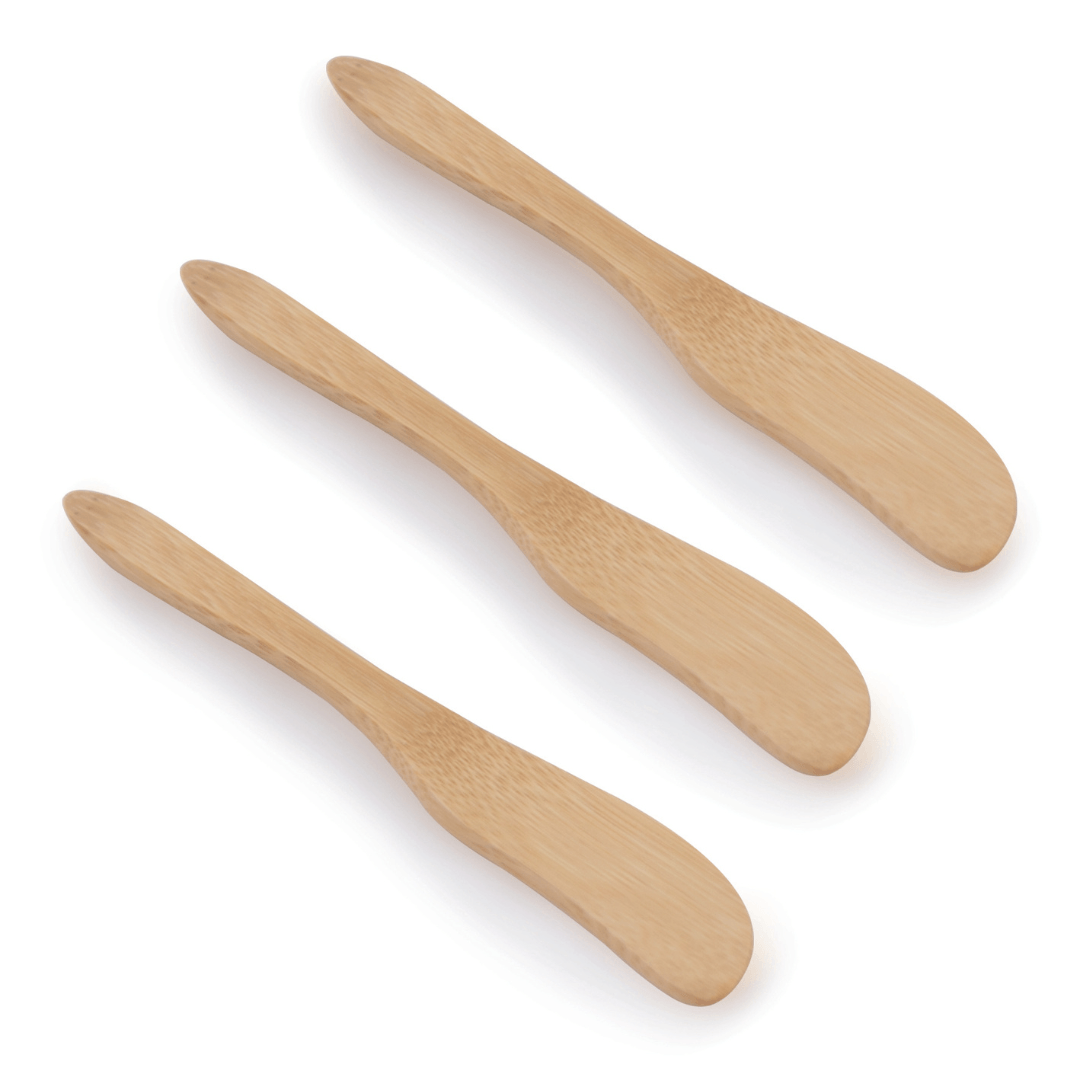 Jogo de Espátulas em Bambu Ecokitchen 2,5cm 3 Peças