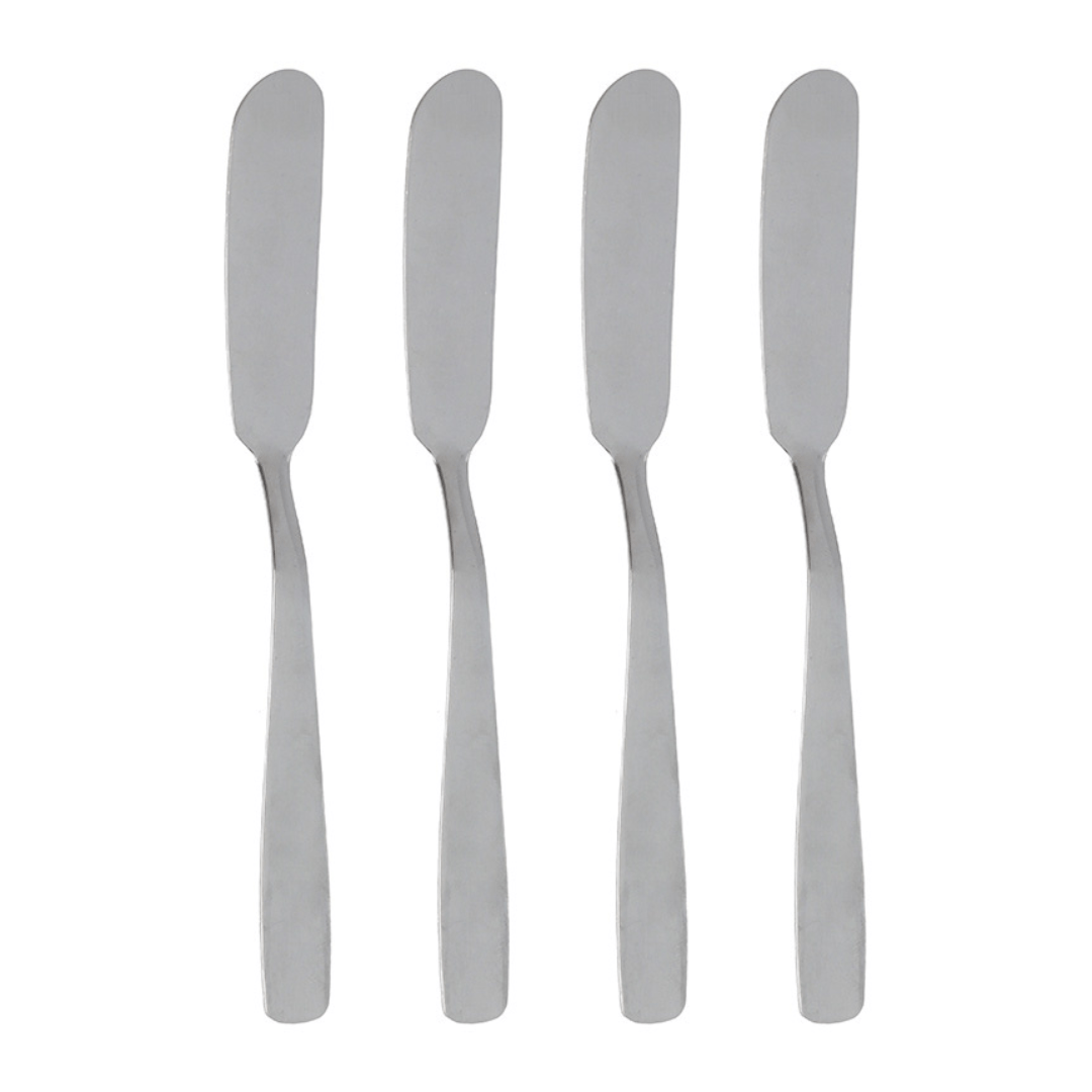 Jogo de Facas Espátula para Manteiga Inox 15cm 4 Peças