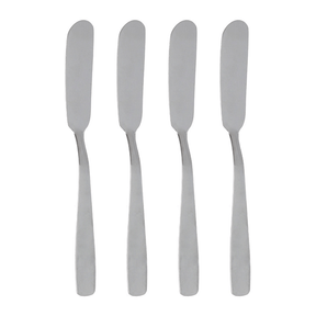 Jogo de Facas Espátula para Manteiga Inox 15cm 4 Peças