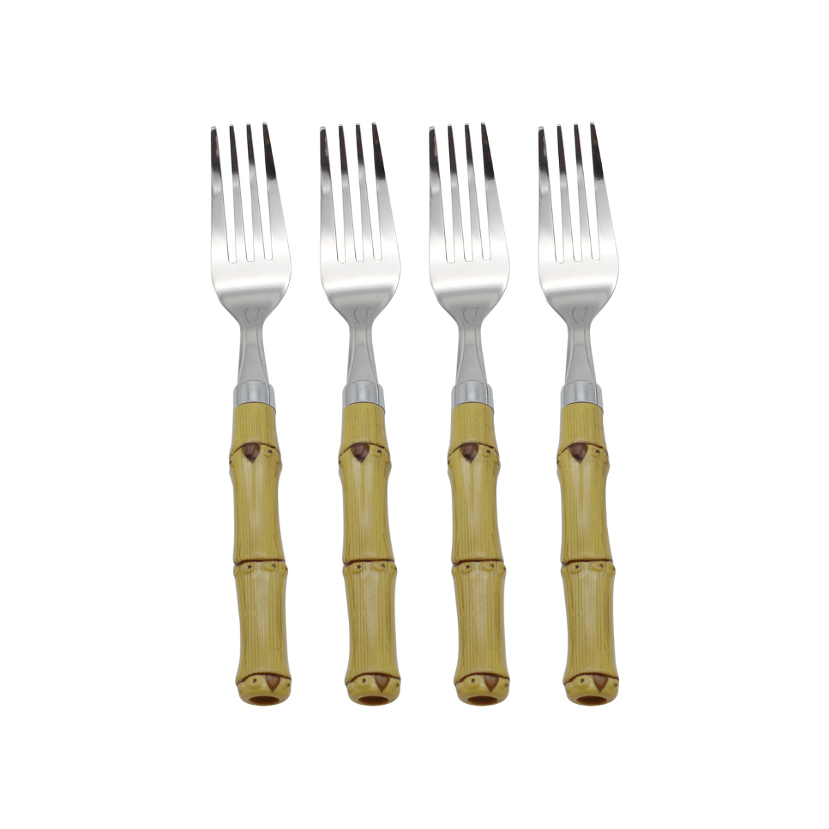 Jogo de Garfos Bambu Aço Inox - 4 Peças