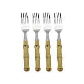 Jogo de Garfos Bambu Aço Inox - 4 Peças