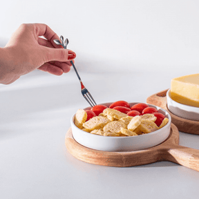 Jogo de Garfos para Aperitivo em Aço Inox Leaves 4 Peças