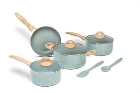 Jogo de Panelas Fundo de Indução Ceramic Life Botanika Verde 6 Peças