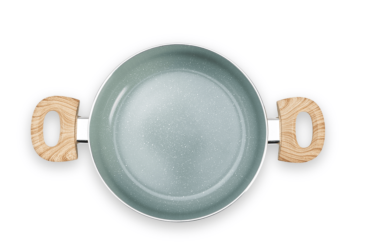 Jogo de Panelas Fundo de Indução Ceramic Life Botanika Verde 6 Peças