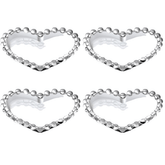 Jogo de Petisqueira Coração Cristal Pearl 4 Peças