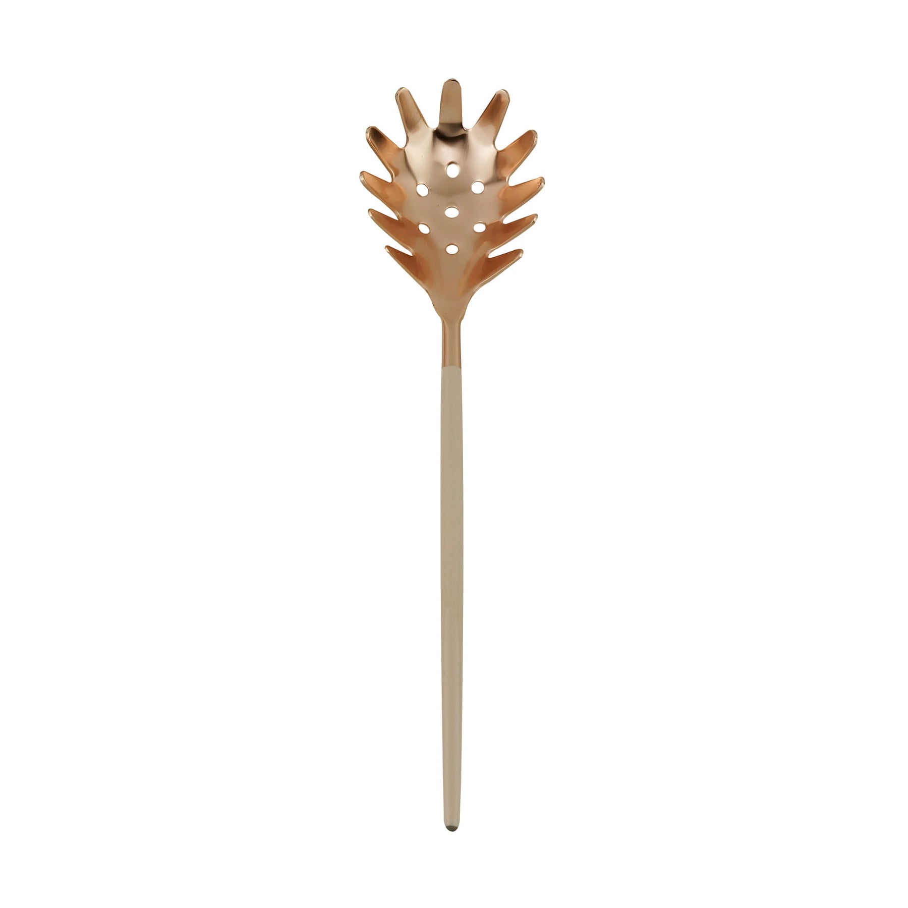 Jogo de Talheres para Servir Massas Aço Inox Rose Gold e Nude