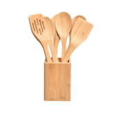Jogo de Utensílios Bambu 6 Peças