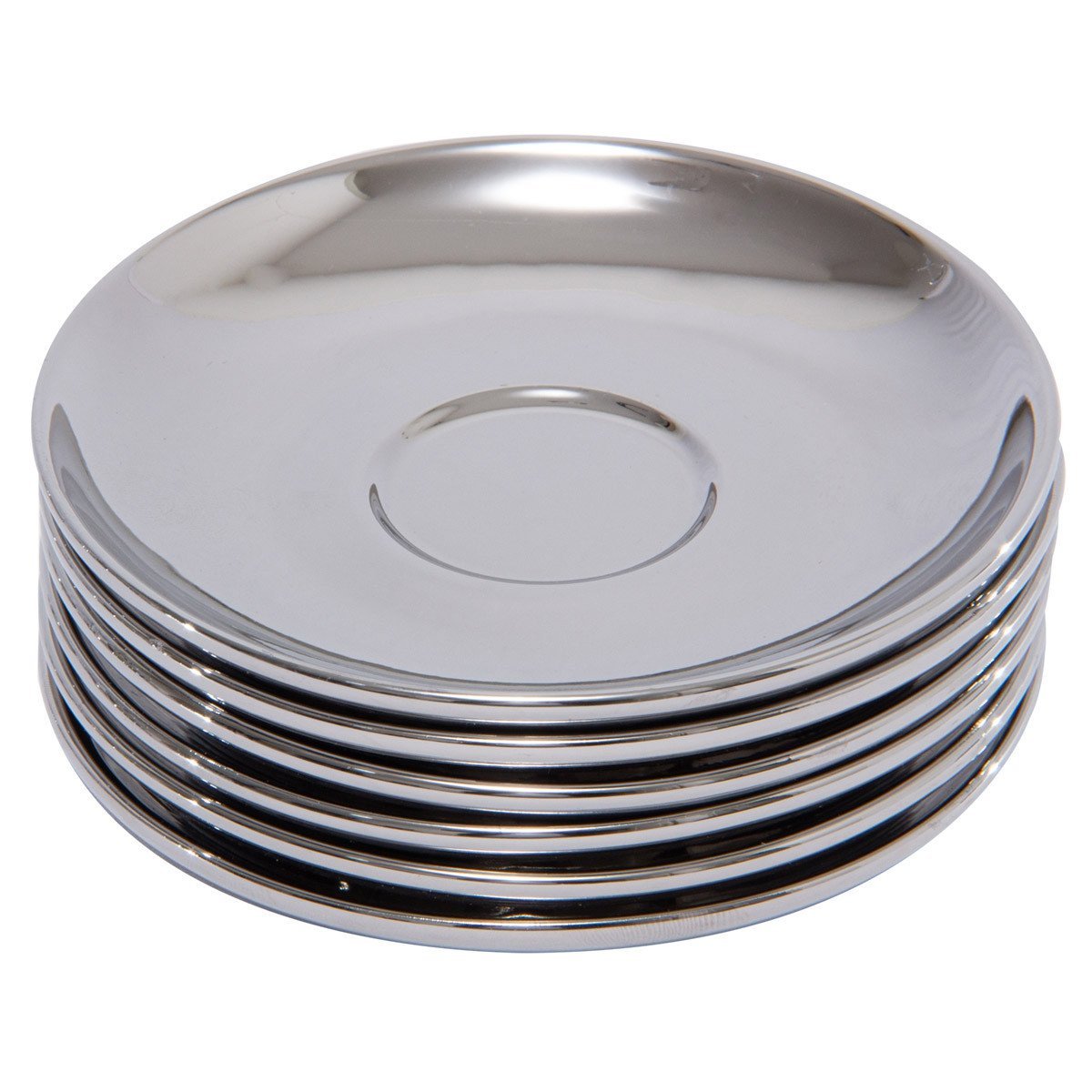 Jogo De Xícaras Luxo Para Café Com Pires E Suporte Wolff Versa 90ml 6 Peças Preto e Prata