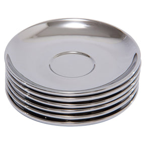 Jogo De Xícaras Luxo Para Café Com Pires E Suporte Wolff Versa 90ml 6 Peças Preto e Prata