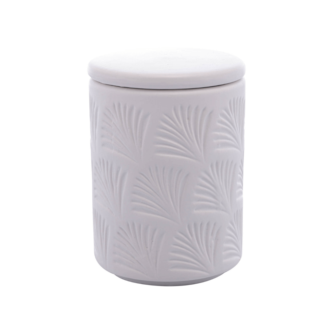 Jogo para Banheiro Leaf em Ceramica Branco 2 Peças