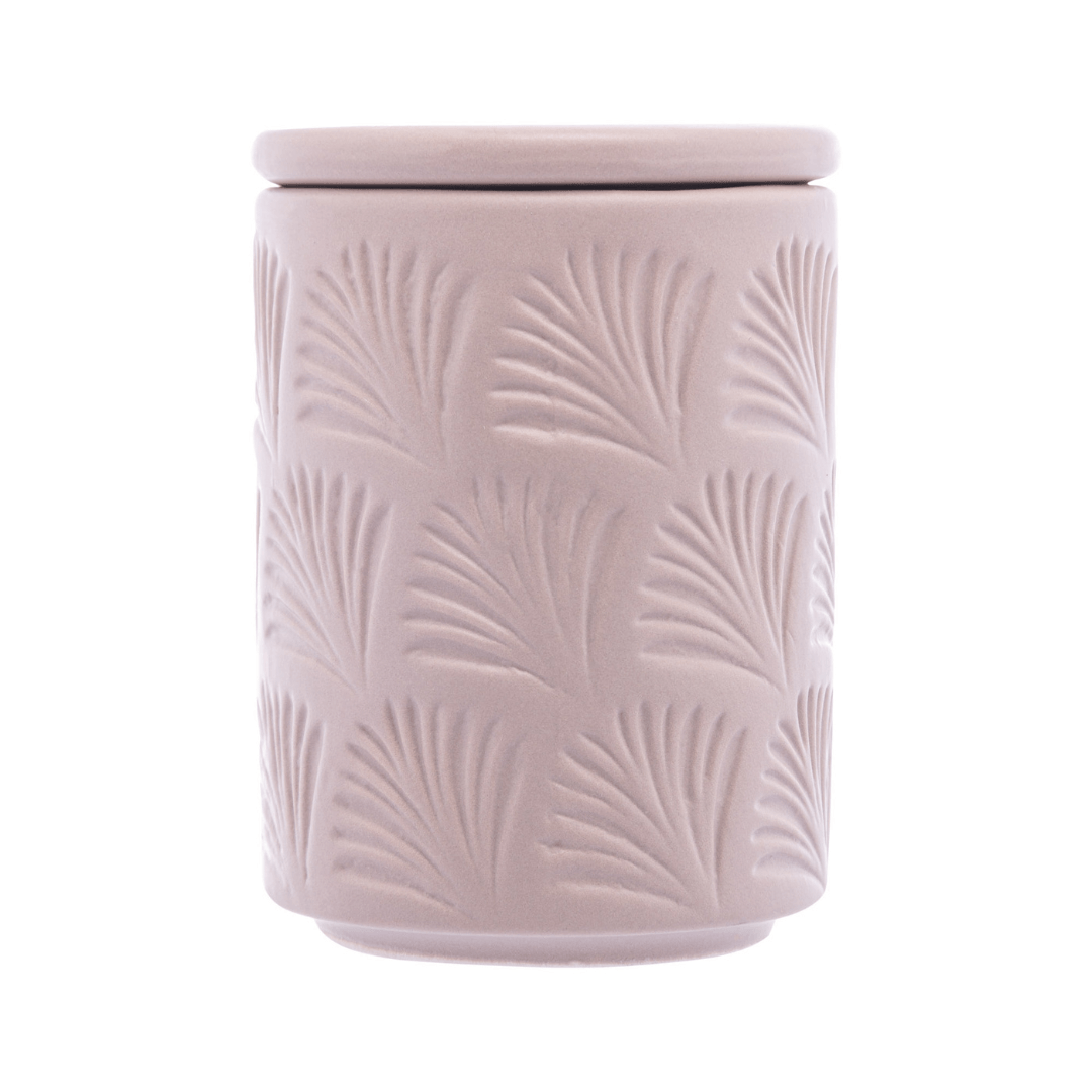 Jogo para Banheiro Leaf em Ceramica Nude 2 Peças