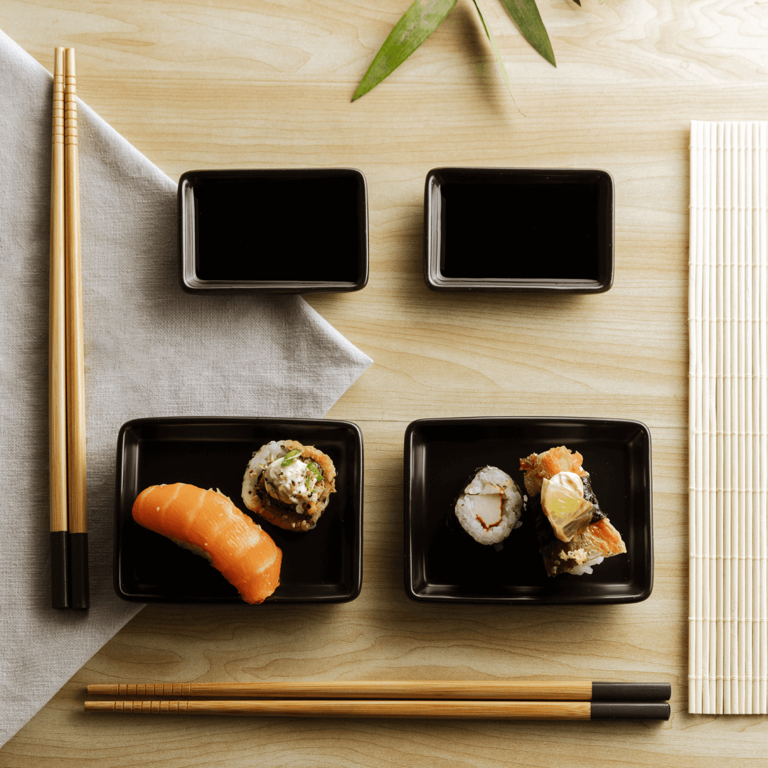 Jogo para Sushi em Bambu Saitama 7 Peças