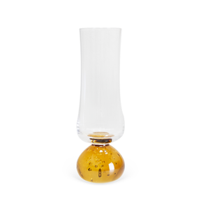 Jogo 6 Taças Champanhe Base Esfera Âmbar e Transparente 240ml