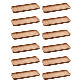 Kit 12 Bandejas de Bambu Hire 28cm