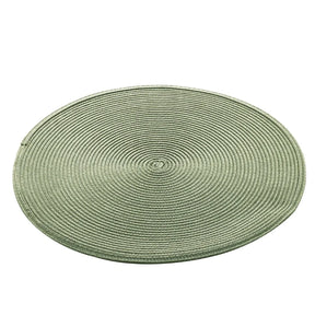 Kit 6 Jogo Americano Redondo Poliester Fresno Verde 38cm